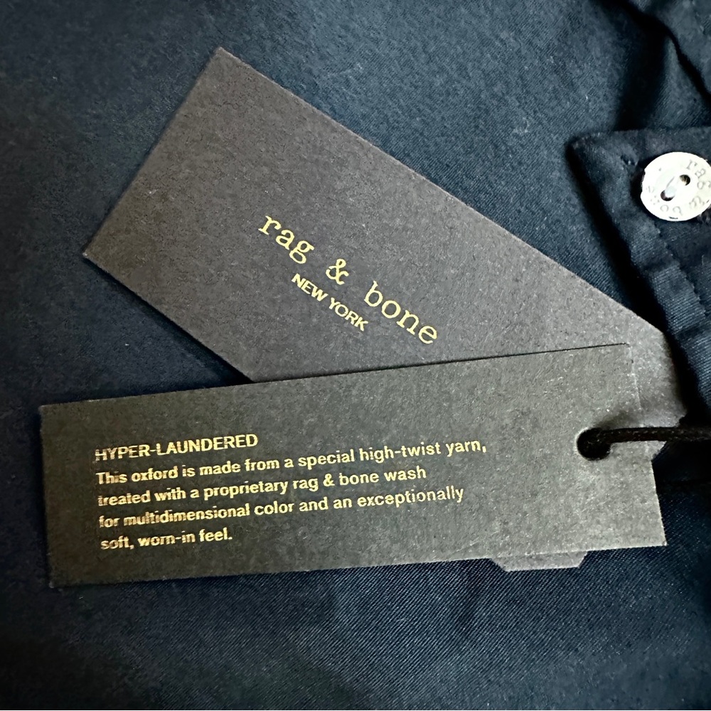 Rag & Bone Fit 2 Tomlin Poplin Shirt Slim Fit Size S NWT $195 - Picture 9 of 14